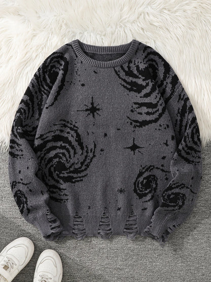 Cosmic Swirl Graphic Sweater
