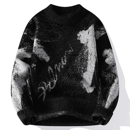 Black & White Abstract Pattern Sweater