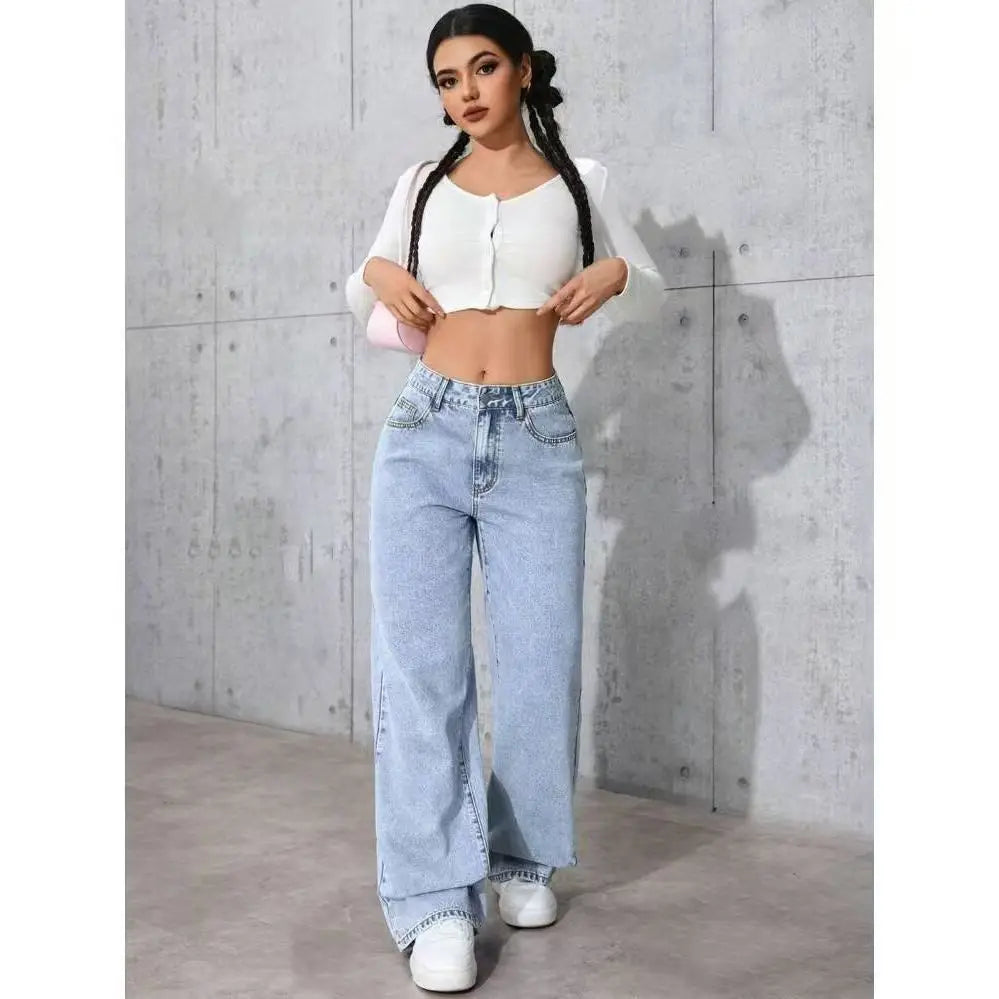 Sky Blue Relaxed Fit Jeans