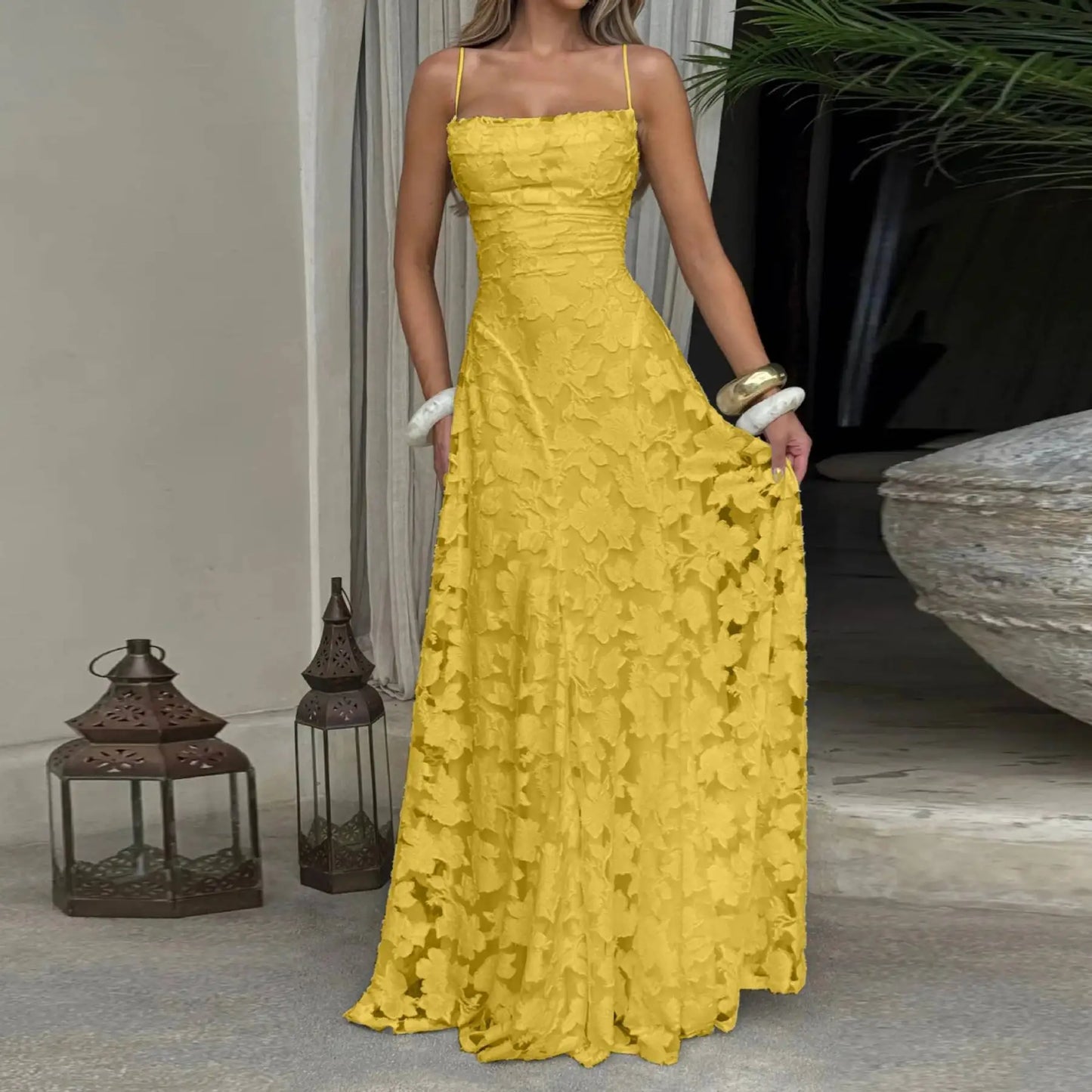 Women's Elegant Spaghetti Strap Formal Dress