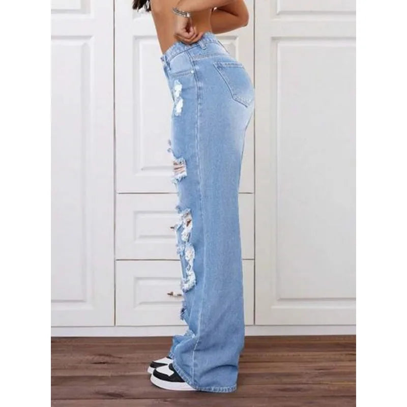 Vintage Ripped Denim Jeans