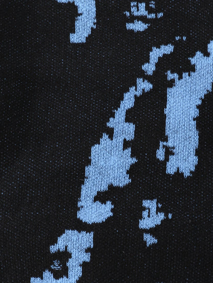 Vintage Face Graphic Pullover Sweater