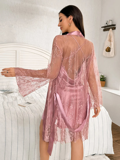 Soft Romance Satin Nightdress Set