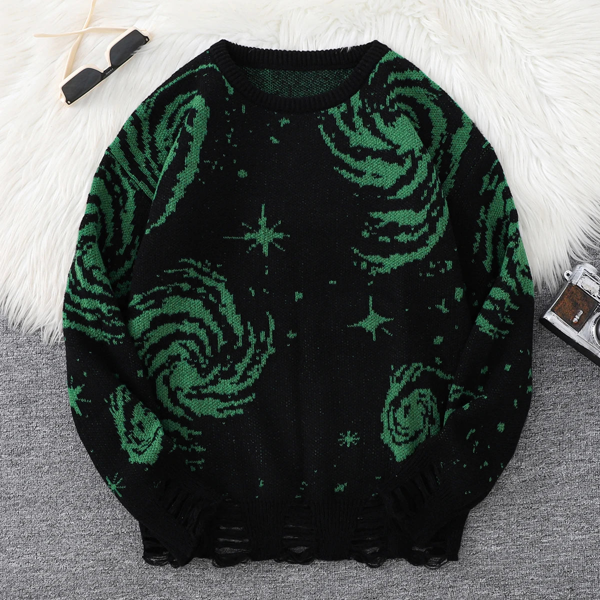 Cosmic Swirl Graphic Sweater