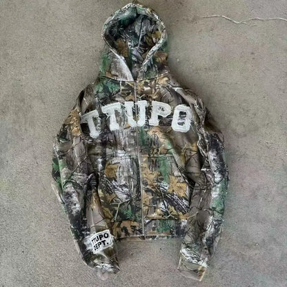 Hoodie Camuflaje Woodland Premium
