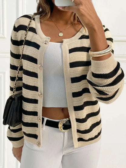 Monochrome Chic Knit Sweater