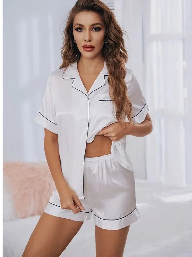 Sweet Blush Satin Lounge Set