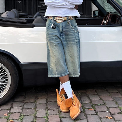 Short Jean Oversize Retro Wash
