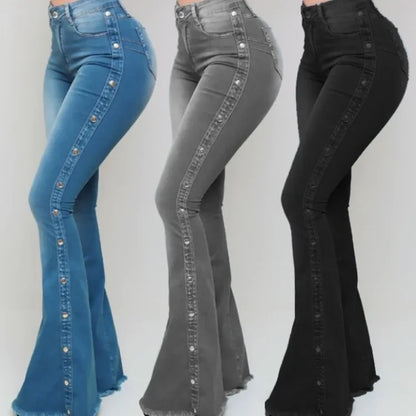 Sky Blue Bell Bottom Jeans