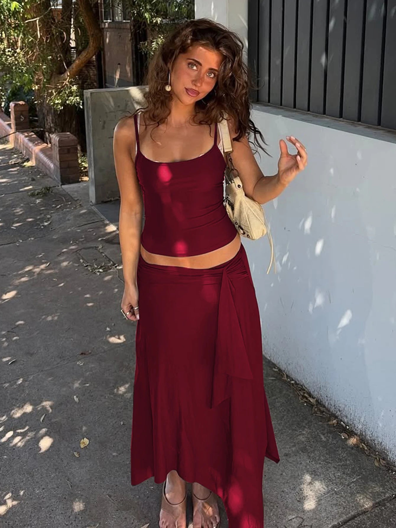 Espresso Chic Maxi Skirt Set