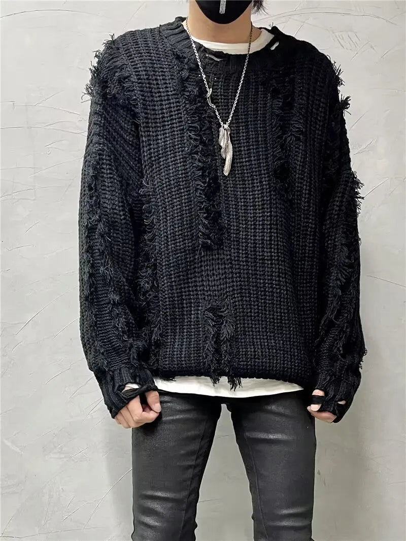 Vintage Ripped Oversized Sweater