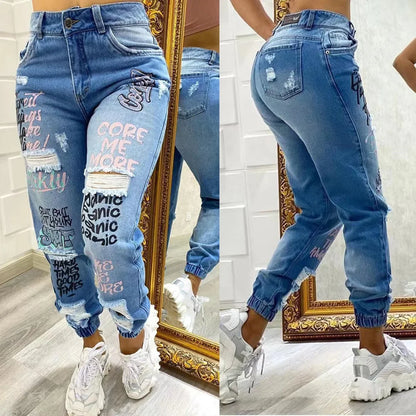 Urban Art Distressed Jeans