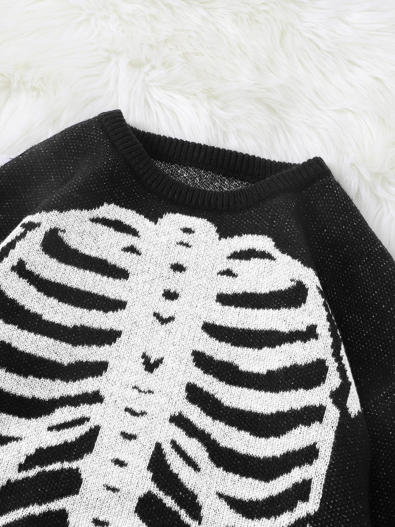 Skeleton Graphic Crewneck Sweater
