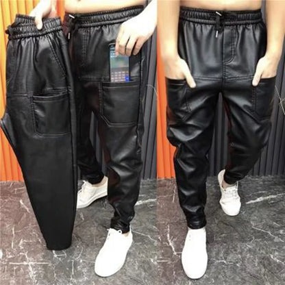 Pants Leather Trend Black