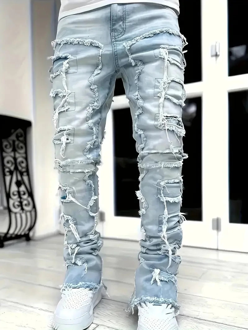 Jeans White Storm Destroyed