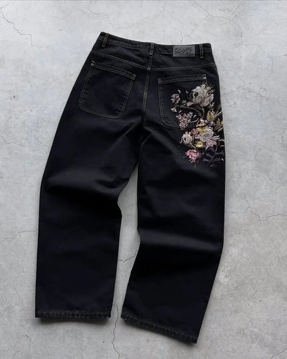 Men's Vintage Black Denim Two-Piece Set