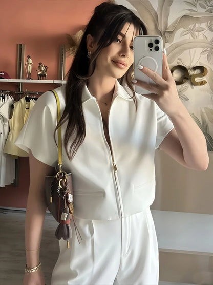 Summer Chic Zip-Up Jacket