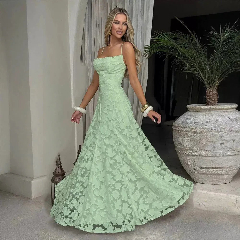Women's Elegant Spaghetti Strap Formal Dress