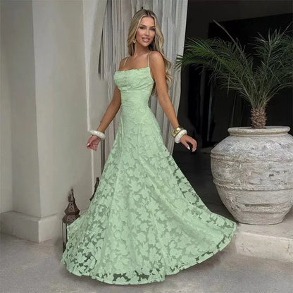 Women's Elegant Spaghetti Strap Formal Dress