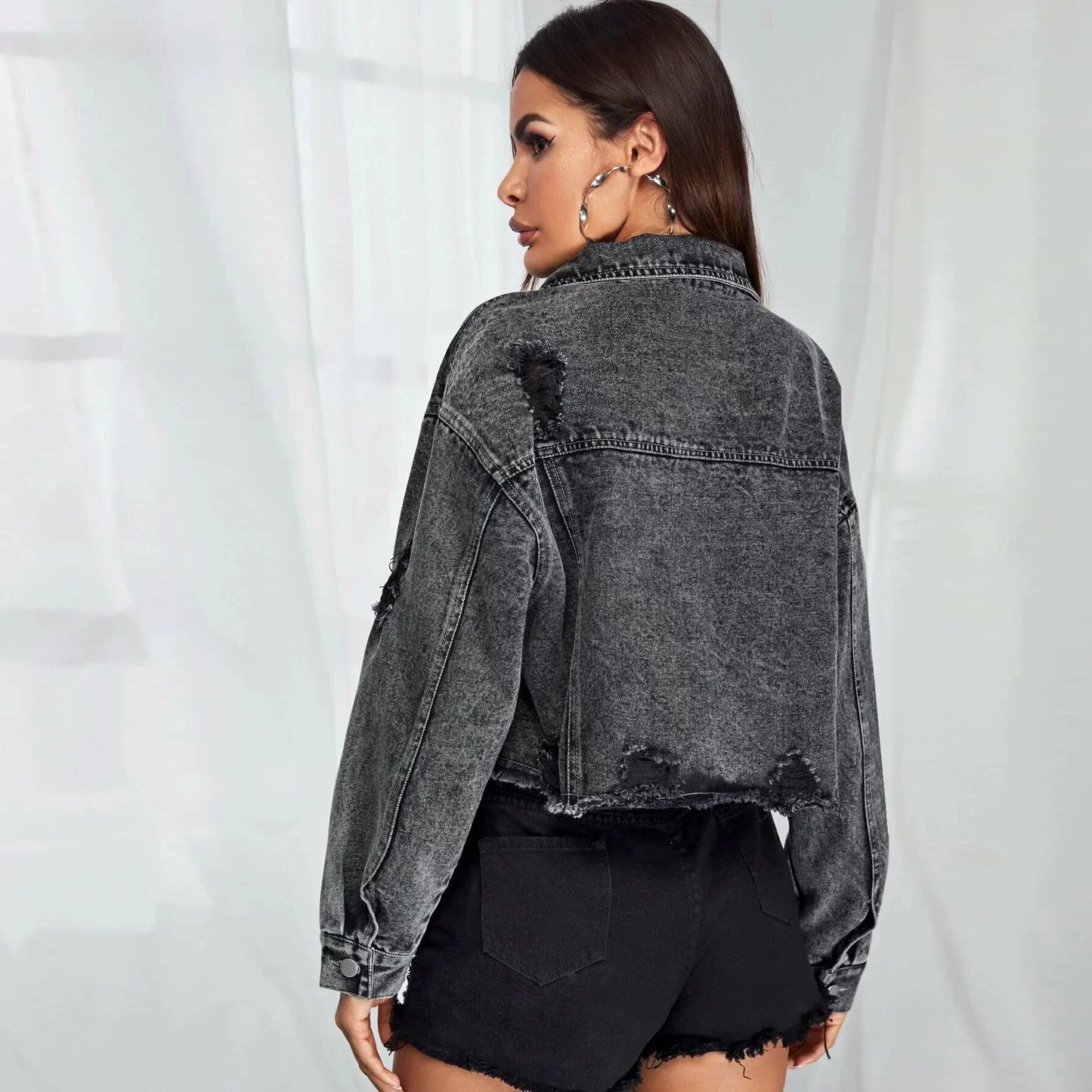 Urban Edge Black Denim Jacket