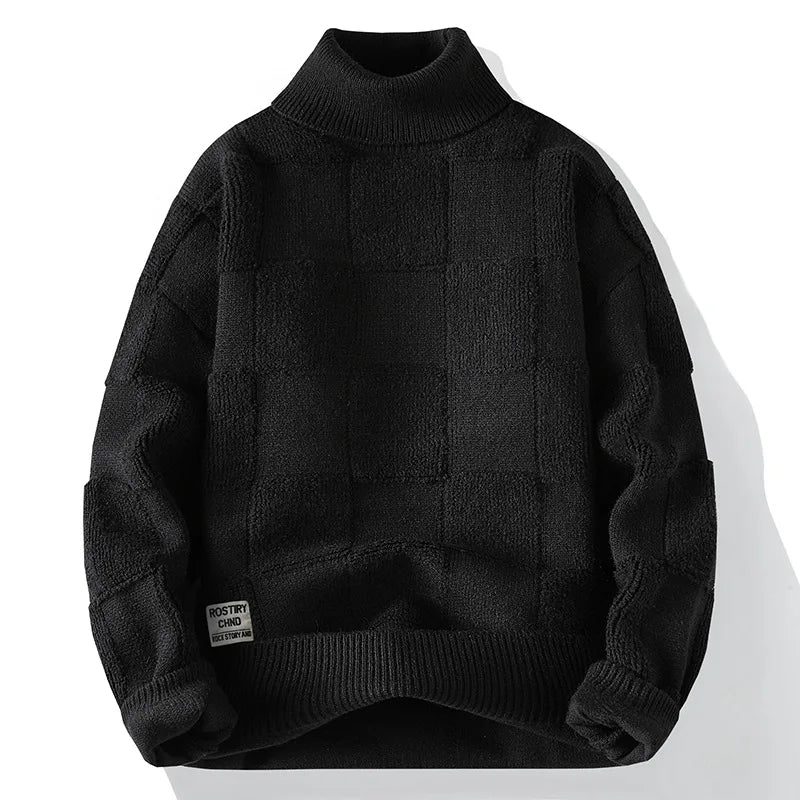 Forest Green Textured Crewneck Sweater