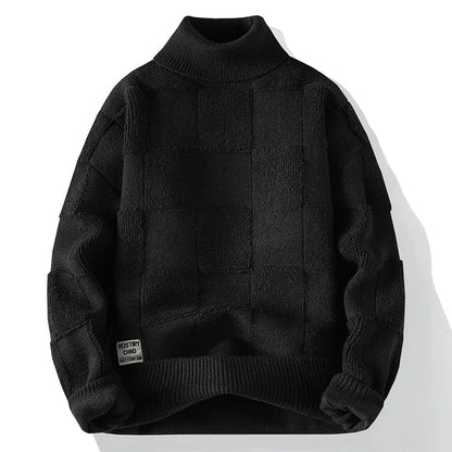 Forest Green Textured Crewneck Sweater