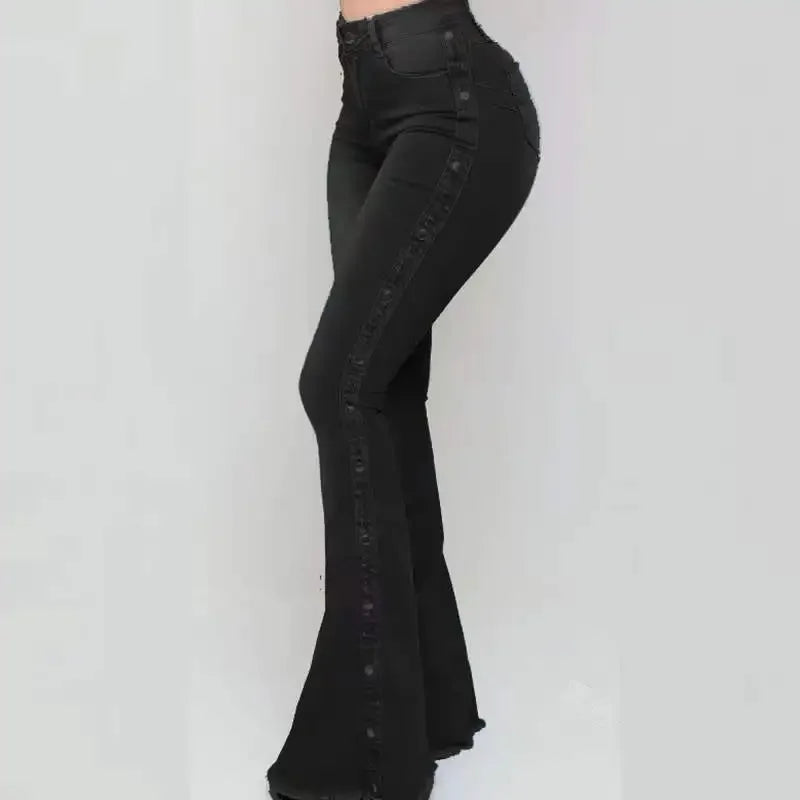 Sky Blue Bell Bottom Jeans