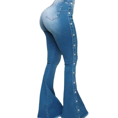 Sky Blue Bell Bottom Jeans