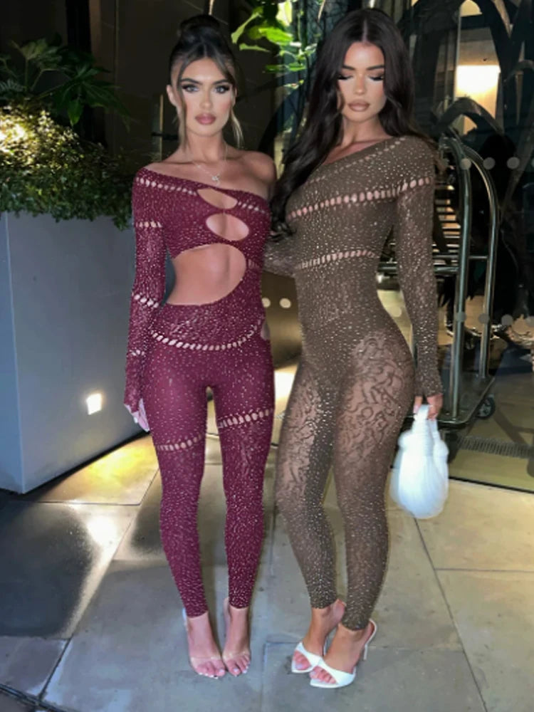 Crystal Cut-Out Jumpsuit