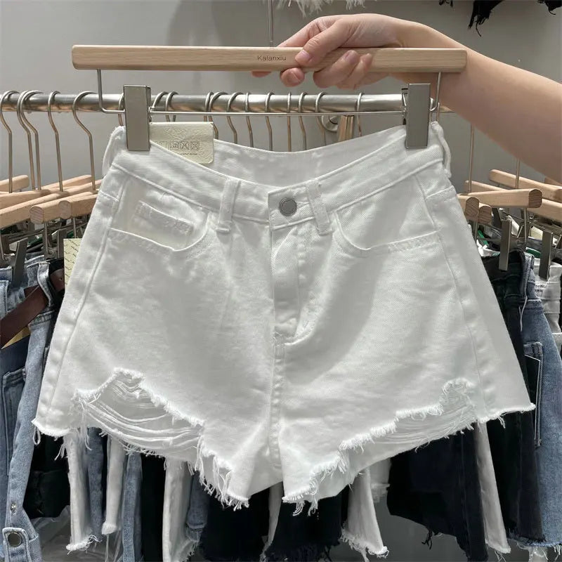 Vintage Ripped Denim Shorts