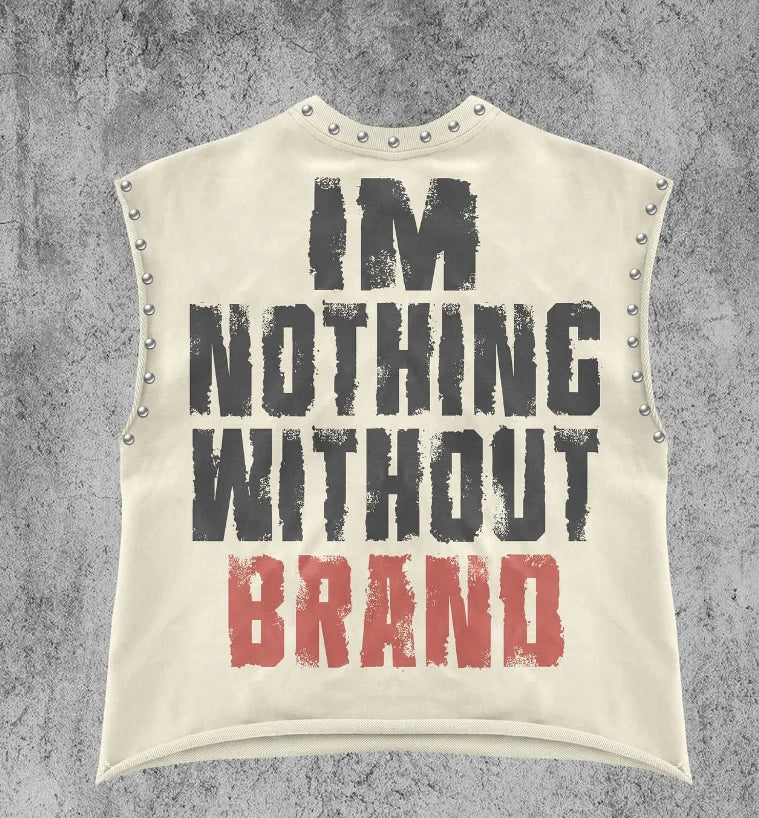 Men and women Y2k personalized trendy retro cotton sleeveless vest summer street punk beach style casual daily versatile top