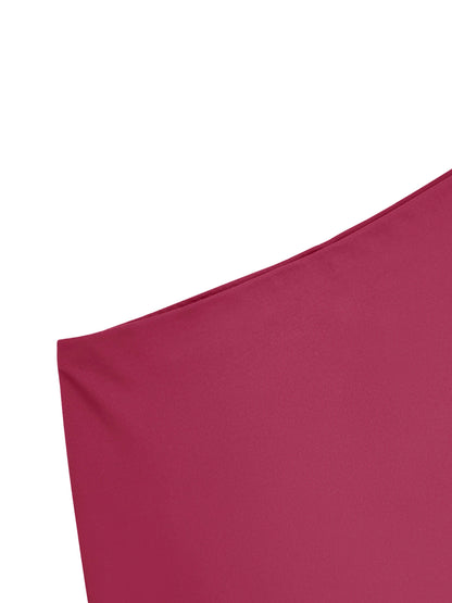 Wine Red Mini Skirt