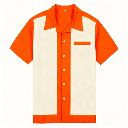 Vintage Black & White Button-Up Shirt
