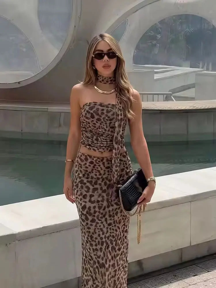 Women's Leopard Print Matching Set