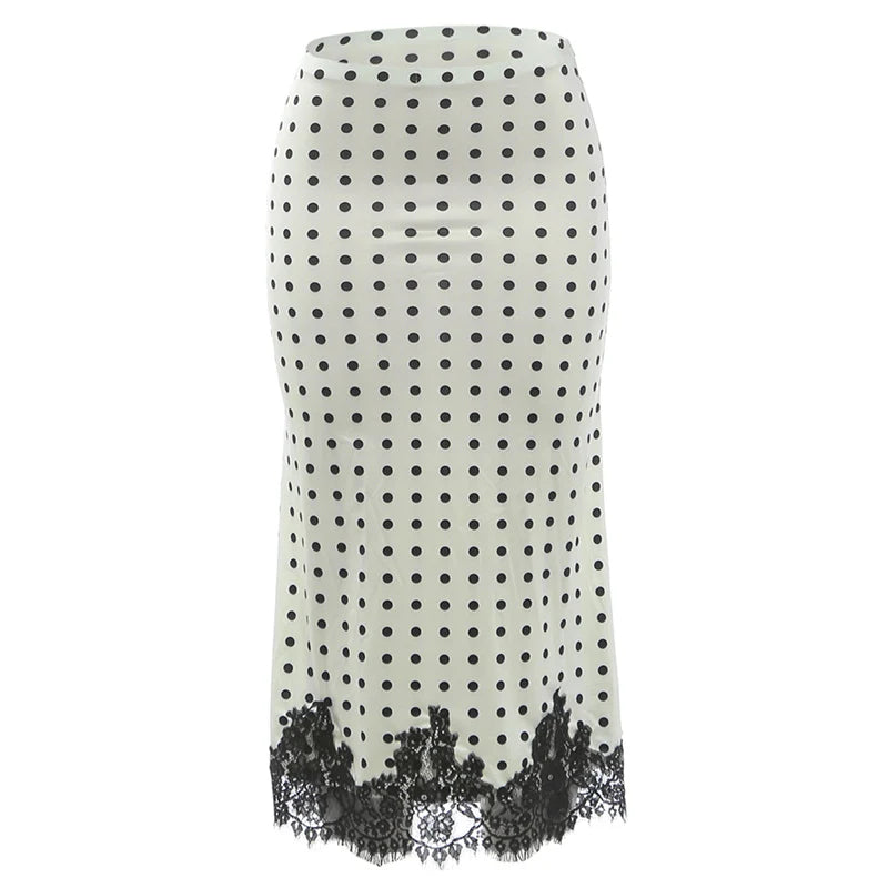 Parisian Chic Polka Dot Skirt