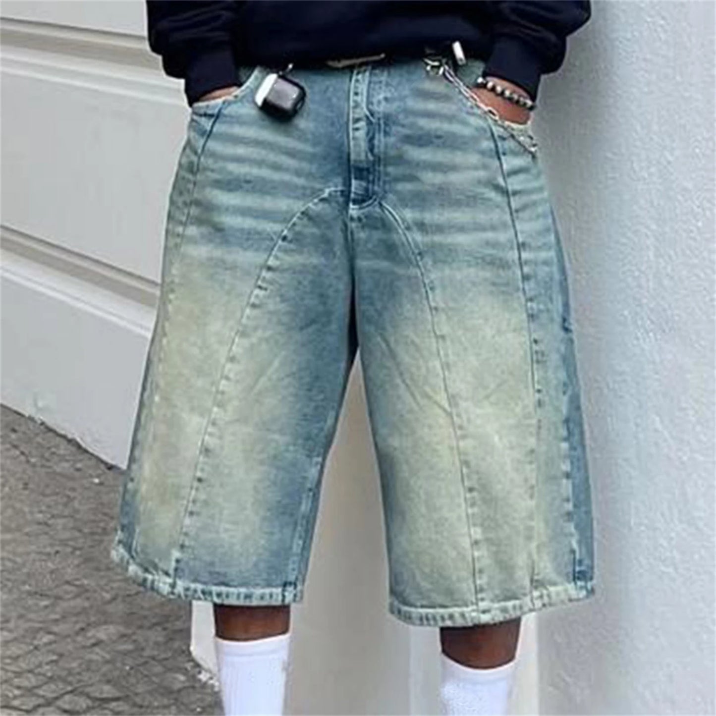 Short Jean Oversize Retro Wash