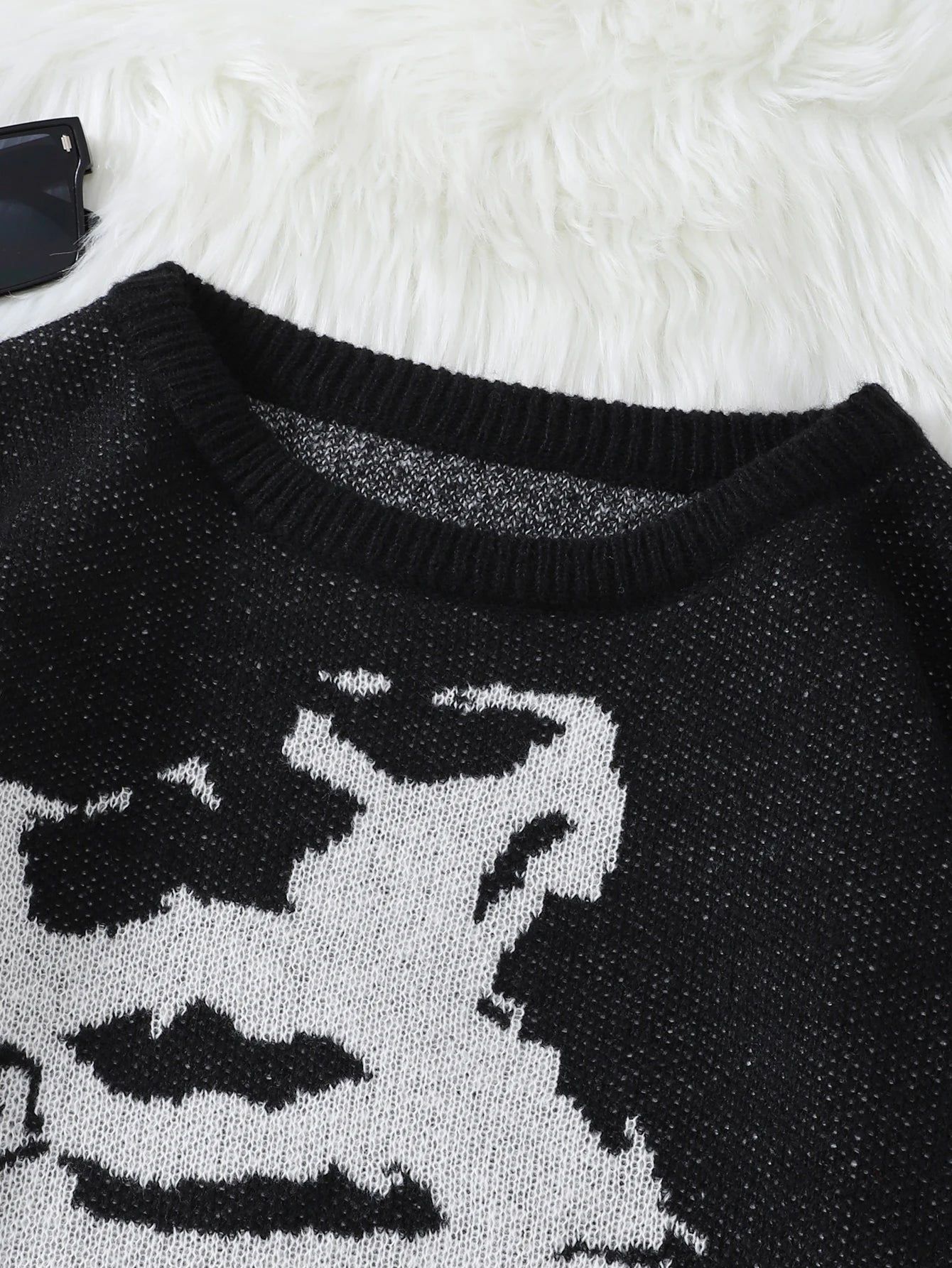 Monochrome Skeleton Art Sweater