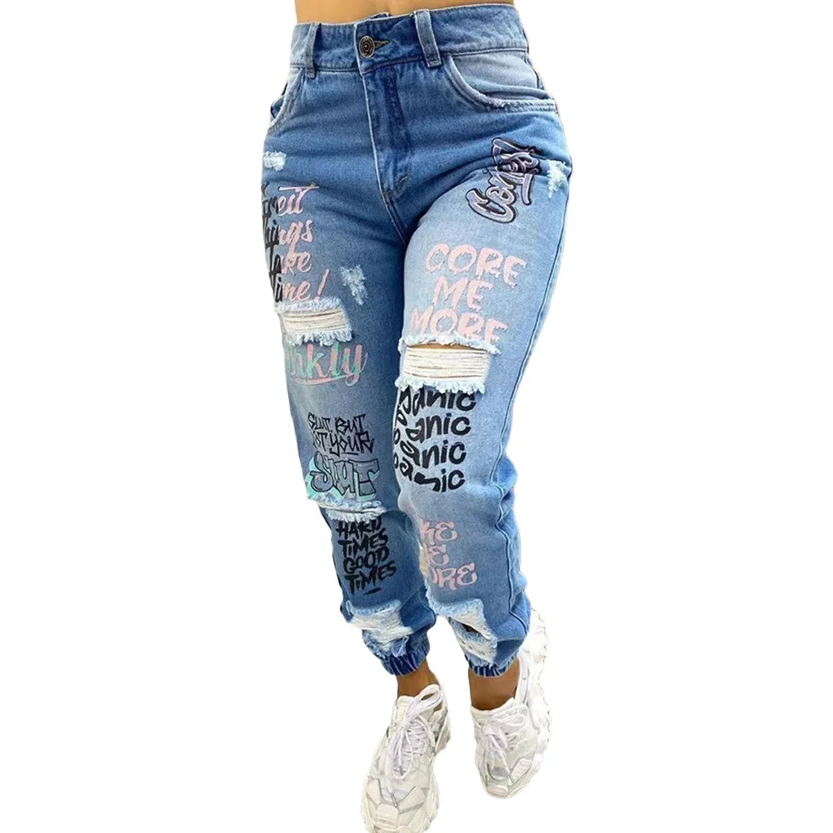 Urban Art Distressed Jeans