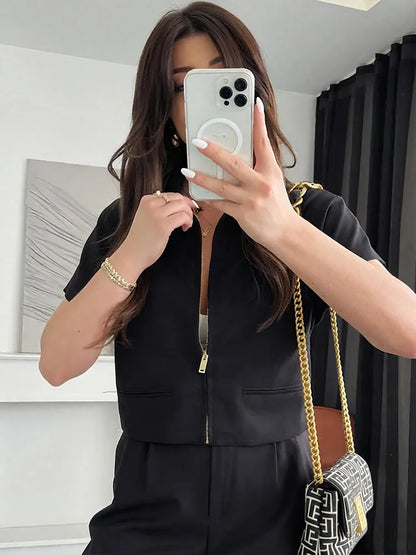 Summer Chic Zip-Up Jacket