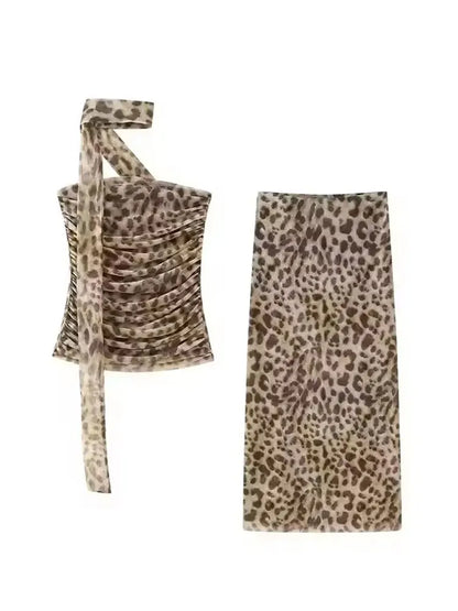 Women's Leopard Print Matching Set