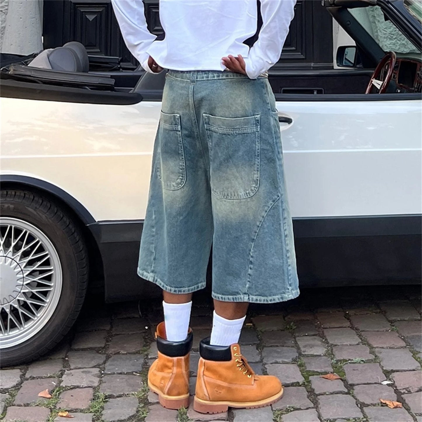 Short Jean Oversize Retro Wash
