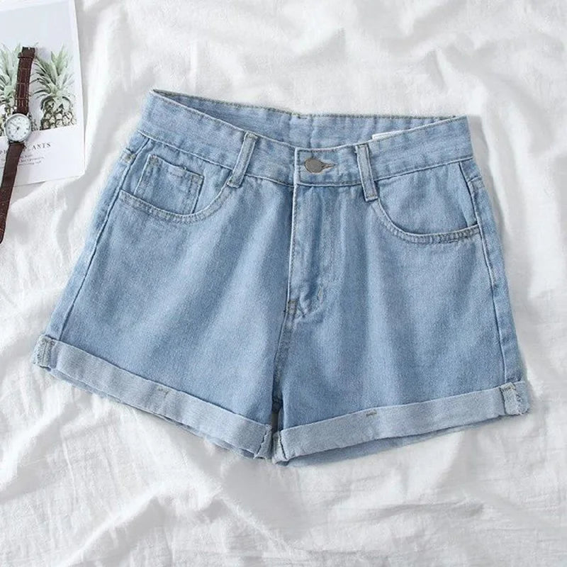 Summer White Roll-Up Shorts