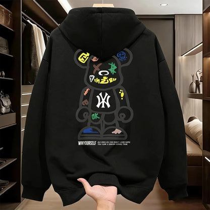 Minimalist Bear Streetwear Hoodie