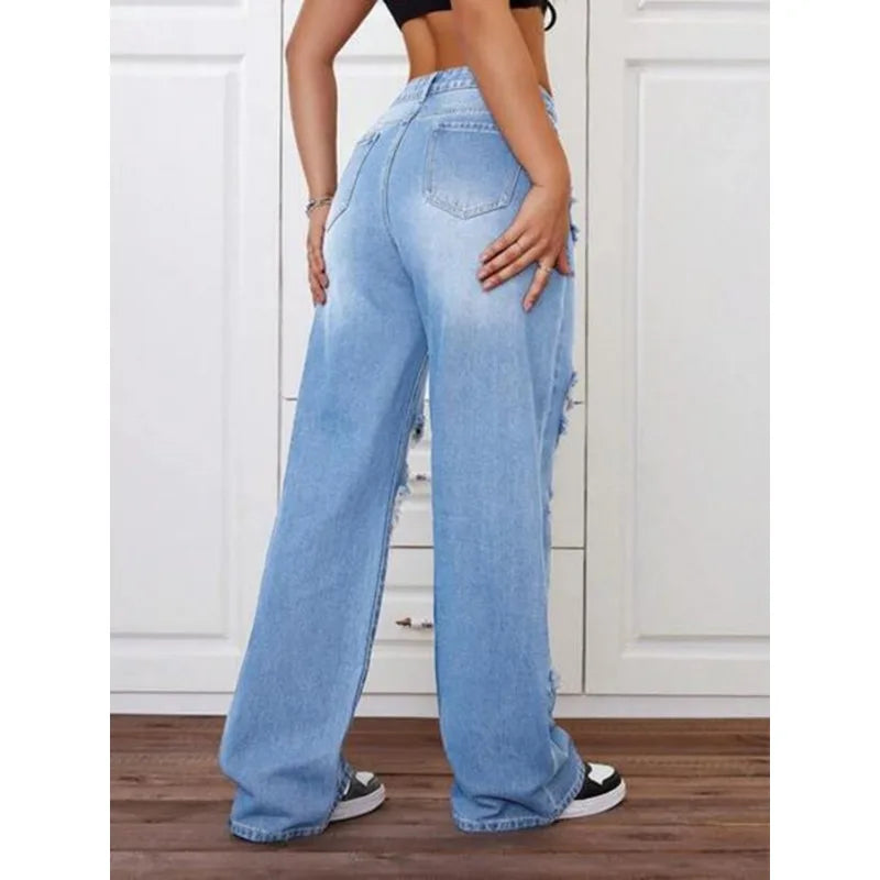 Vintage Ripped Denim Jeans