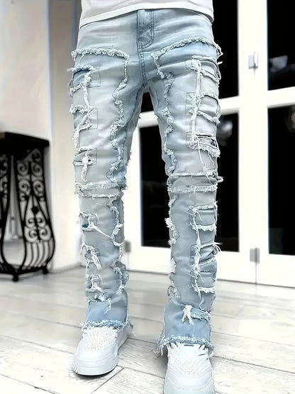 Jeans White Storm Destroyed