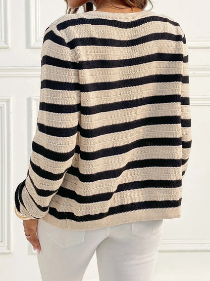 Monochrome Chic Knit Sweater
