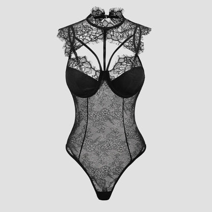 Black Elegance Lace Bodysuit