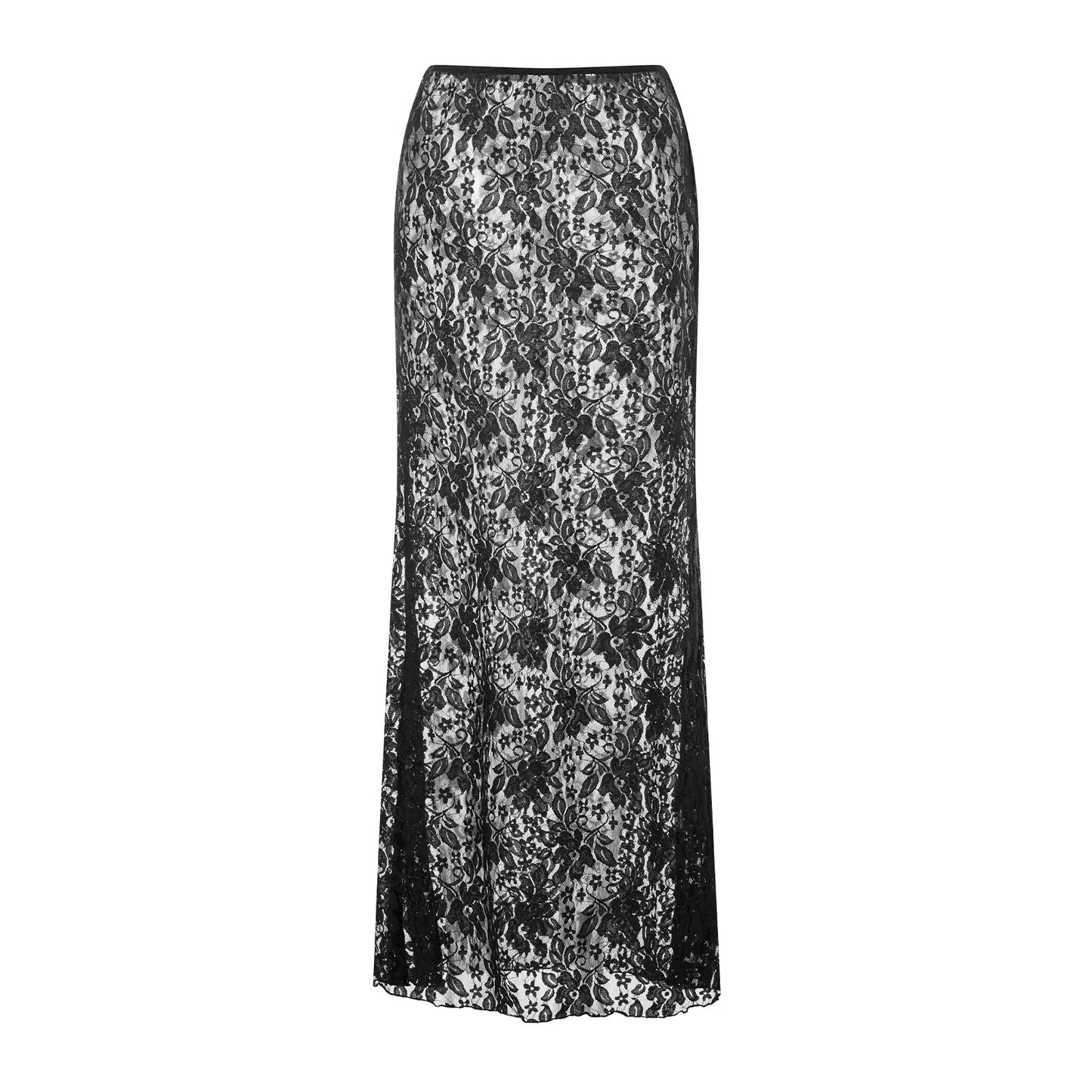Black Elegance Lace Skirt
