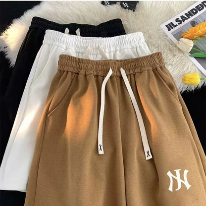 American Street Fashion Style Niche Fashion Brand Letter Print Casual Men's Sports Pants Loose Oversized Shorts