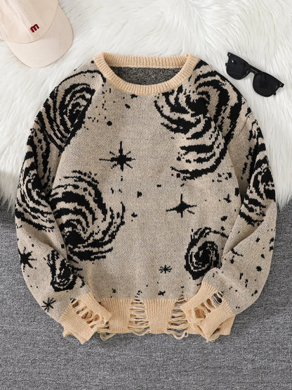 Cosmic Swirl Oversized Sweater